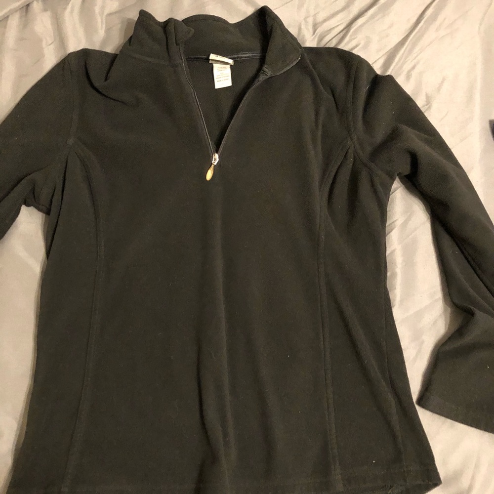 black fleece jacket